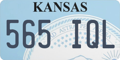 KS license plate 565IQL