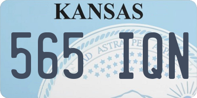 KS license plate 565IQN