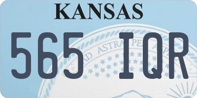 KS license plate 565IQR