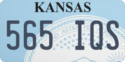 KS license plate 565IQS