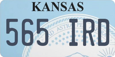 KS license plate 565IRD
