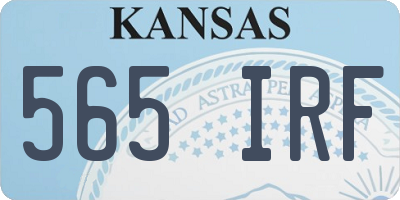 KS license plate 565IRF