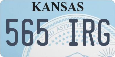 KS license plate 565IRG