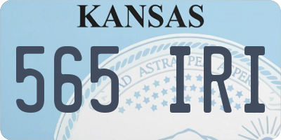 KS license plate 565IRI