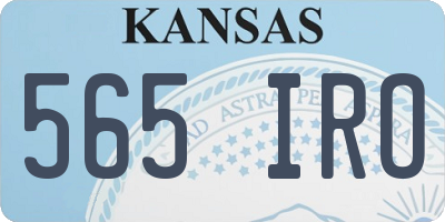 KS license plate 565IRO