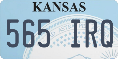 KS license plate 565IRQ