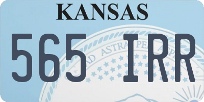 KS license plate 565IRR