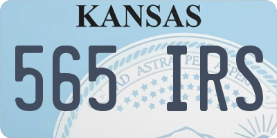 KS license plate 565IRS
