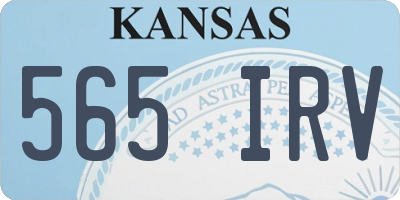 KS license plate 565IRV