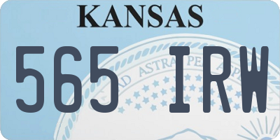 KS license plate 565IRW