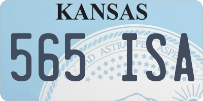 KS license plate 565ISA