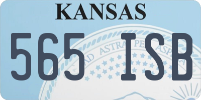 KS license plate 565ISB