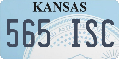 KS license plate 565ISC