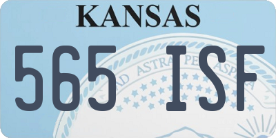 KS license plate 565ISF