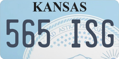 KS license plate 565ISG