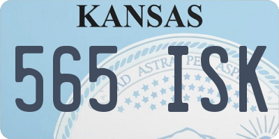 KS license plate 565ISK