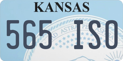 KS license plate 565ISO