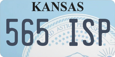 KS license plate 565ISP