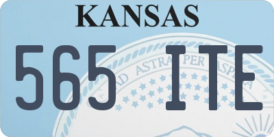 KS license plate 565ITE