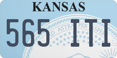 KS license plate 565ITI