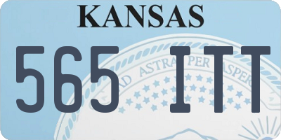 KS license plate 565ITT