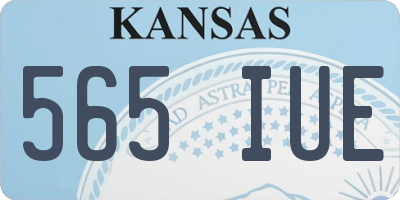 KS license plate 565IUE