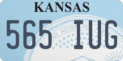 KS license plate 565IUG