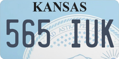 KS license plate 565IUK
