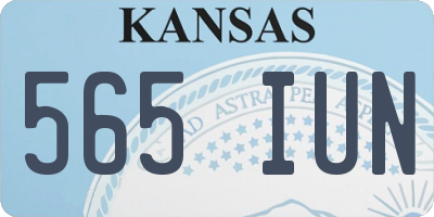 KS license plate 565IUN