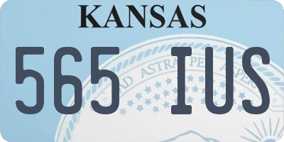 KS license plate 565IUS