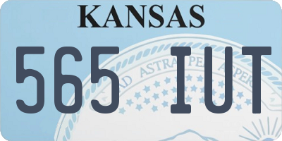 KS license plate 565IUT