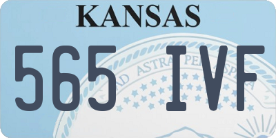 KS license plate 565IVF