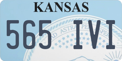 KS license plate 565IVI