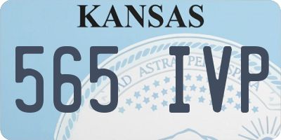KS license plate 565IVP
