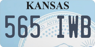 KS license plate 565IWB
