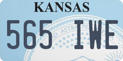 KS license plate 565IWE
