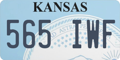 KS license plate 565IWF