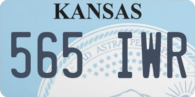 KS license plate 565IWR