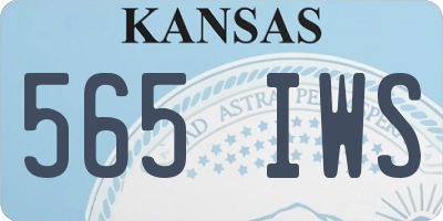 KS license plate 565IWS