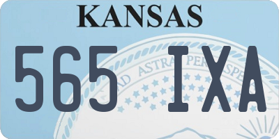 KS license plate 565IXA