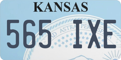 KS license plate 565IXE