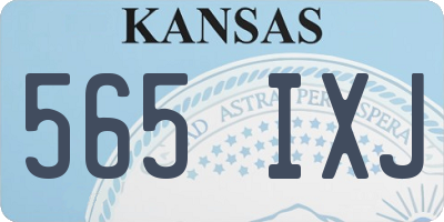 KS license plate 565IXJ
