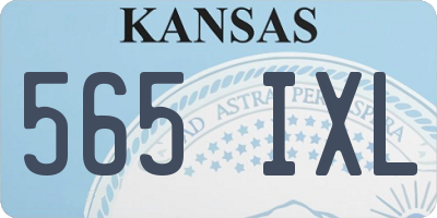 KS license plate 565IXL