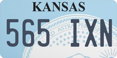 KS license plate 565IXN