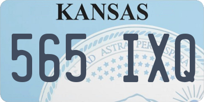 KS license plate 565IXQ