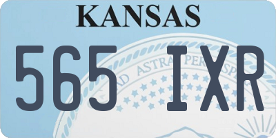 KS license plate 565IXR