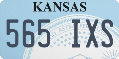 KS license plate 565IXS