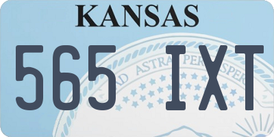 KS license plate 565IXT