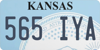KS license plate 565IYA