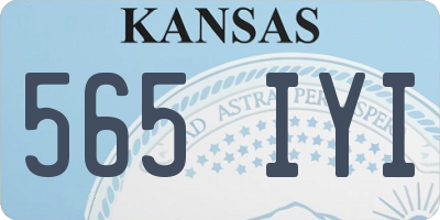 KS license plate 565IYI